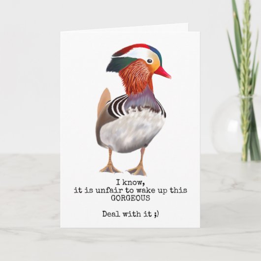 Prachtige Mandarijns Duck Kaart (Voorkant)