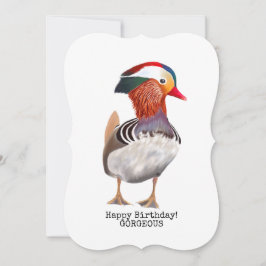 Prachtige Mandarin Duck Happy Birthday Kaart