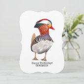 Prachtige Mandarin Duck Happy Birthday Kaart (Staand voorkant)