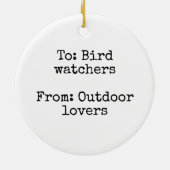 Prachtige Mandarin Duck Merry kerst Keramisch Ornament (Achterkant)