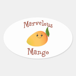 Prachtige Mango Ovale Sticker