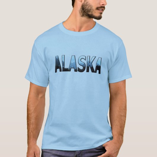 Prachtige Mannen T-shirt van Alaska (Voorkant)