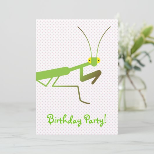 Prachtige mantis kaart (Staand voorkant)