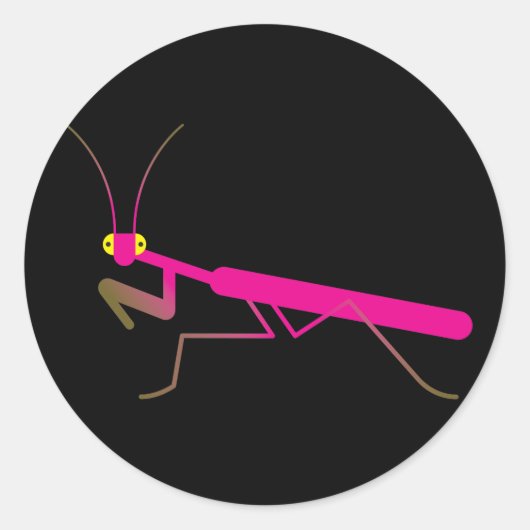 Prachtige mantis ronde sticker (Voorkant)