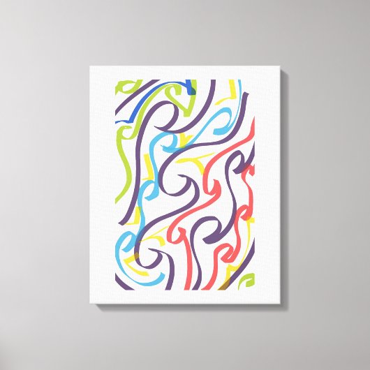 Prachtige Maori-stijl lintkunst Canvas Afdruk (Voorkant)