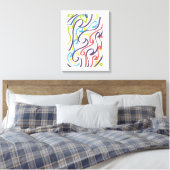 Prachtige Maori-stijl lintkunst Canvas Afdruk (Insitu (Slaapkamer))