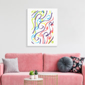 Prachtige Maori-stijl lintkunst Canvas Afdruk (Insitu (Woonkamer))