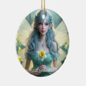 Prachtige March Fairy in narcissen Keramisch Ornament (Rechts)