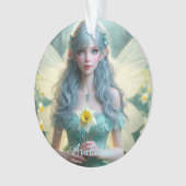 Prachtige March Fairy in narcissen Ornament (voorkant)
