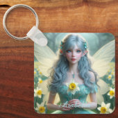 Prachtige March Fairy in narcissen Sleutelhanger (Voorkant)