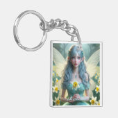 Prachtige March Fairy in narcissen Sleutelhanger (Voorkant Links)