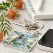 Prachtige March Fairy in narcissen Sleutelhanger (Voorkant Rechts)