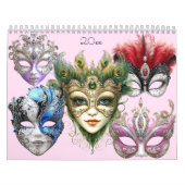 Prachtige Mardi Gras Masquerade Maskers Kalender (Hoes)