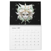 Prachtige Mardi Gras Masquerade Maskers Kalender (Jan 2027)