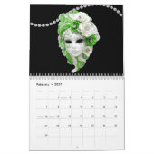 Prachtige Mardi Gras Masquerade Maskers Kalender (Feb 2027)