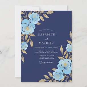 Prachtige marineblauwe galajuwelier kaart