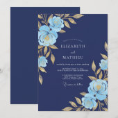 Prachtige marineblauwe galajuwelier kaart (Voorkant / Achterkant)