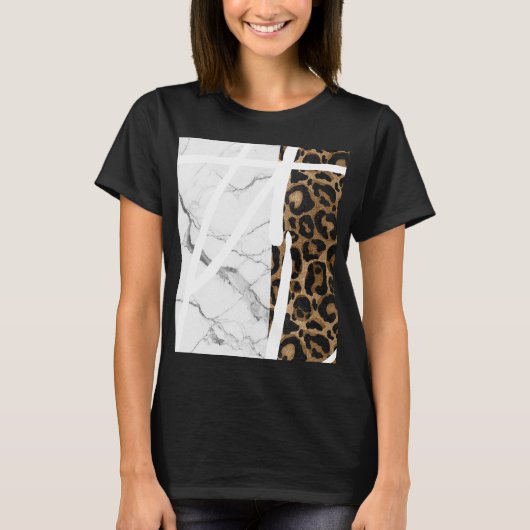 Prachtige marmer-luipaard t-shirt (Voorkant)