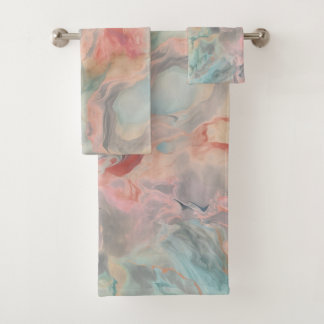 PRACHTIGE MARMEREN GRIJZE BADKAMER HANDDOEK SET