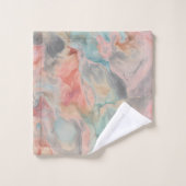 PRACHTIGE MARMEREN GRIJZE BADKAMER HANDDOEK SET (Wasdoekje)