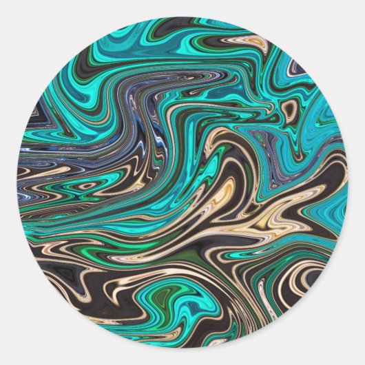 Prachtige marmeren stijl - Paradise Ronde Sticker (Voorkant)