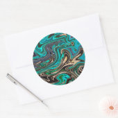 Prachtige marmeren stijl - Paradise Ronde Sticker (Envelop)