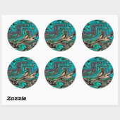 Prachtige marmeren stijl - Paradise Ronde Sticker (Vel)