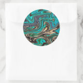 Prachtige marmeren stijl - Paradise Ronde Sticker (Tas)