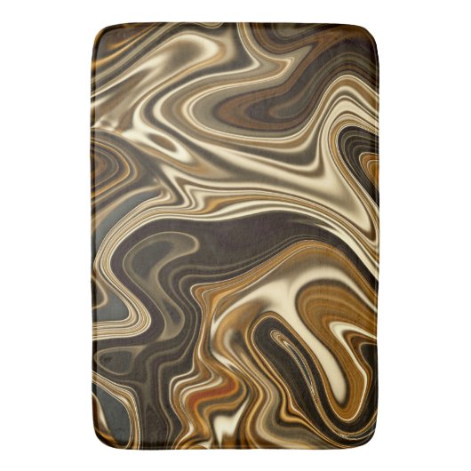 Prachtige marmerstijl - Warm bruin Badmat (Voorkant Verticaal)