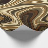 Prachtige marmerstijl - Warm bruin Cadeaupapier (Hoek)