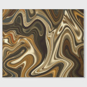 Prachtige marmerstijl - Warm bruin Cadeaupapier (Vlak)