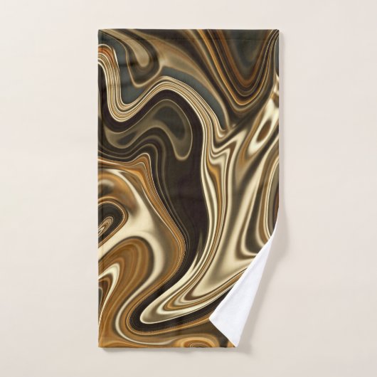 Prachtige marmerstijl - Warm bruin Handdoek (Handdoek)