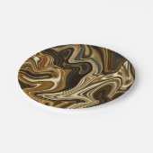 Prachtige marmerstijl - Warm bruin Papieren Bordje (Gekanteld)