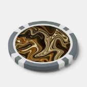 Prachtige marmerstijl - Warm bruin Pokerchips (Enkel)