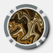 Prachtige marmerstijl - Warm bruin Pokerchips (Achterkant)