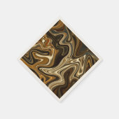 Prachtige marmerstijl - Warm bruin Servetten (Hoek)