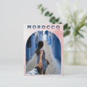 Prachtige Marokkaanse souvenir Medina Blauwe Oude  Briefkaart (Staand voorkant)