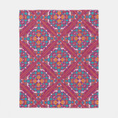 🤩 prachtige maroon en turquoise Azulejos, Fleece Deken (Voorkant)