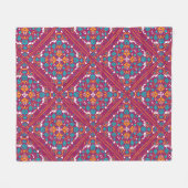 🤩 prachtige maroon en turquoise Azulejos, Fleece Deken (Voorkant (Horizontaal))