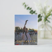 Prachtige Marrakech Medina Snake Charmer Briefkaart (Staand voorkant)