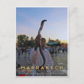Prachtige Marrakech Medina Snake Charmer Briefkaart (Voorkant)