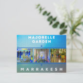 Prachtige Marrakesh Majorelle Tuinarchitectuur Briefkaart (Staand voorkant)