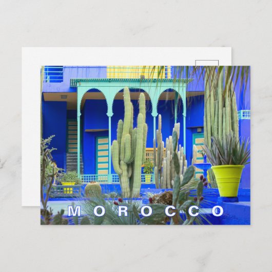 Prachtige Marrakesh Majorelle Tuinarchitectuur Briefkaart (Voorkant / Achterkant)