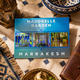 Prachtige Marrakesh Majorelle Tuinarchitectuur Briefkaart