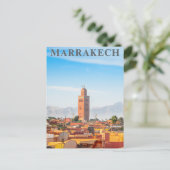 Prachtige Marrakesh Medina Architectuur Koutoubia Briefkaart (Staand voorkant)