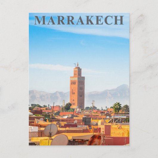 Prachtige Marrakesh Medina Architectuur Koutoubia Briefkaart (Voorkant)