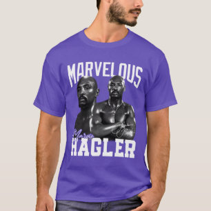 Prachtige Marvin Hagler Boing Legende Handtekening T-shirt