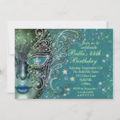 Prachtige Masquerade Party uitnodigingen (Achterkant)