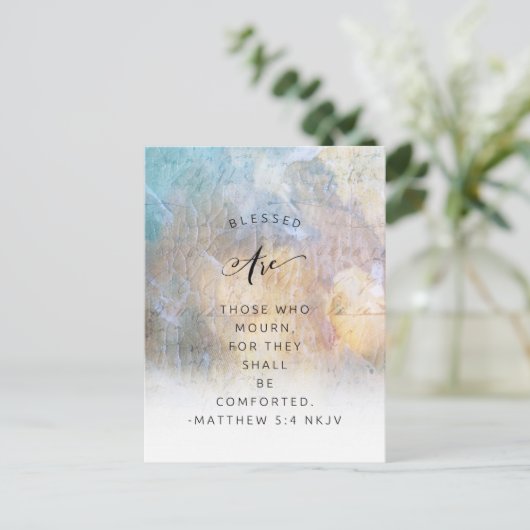 Prachtige Matteüs 5:4 Postkaart: Inspirerend Briefkaart (Staand voorkant)