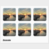 PRACHTIGE MATTHEÜS 11:28 ZONSONDERGANG OVER HET ME VIERKANTE STICKER (Vel)